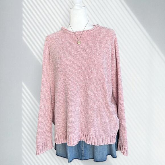 Karen scott blush chenille sweater - Picture 2 of 4